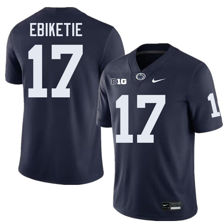 Arnold Ebiketie Penn State Jersey,PSU Nittany Lions #17 Arnold Ebiketie Football Uniforms-Navy